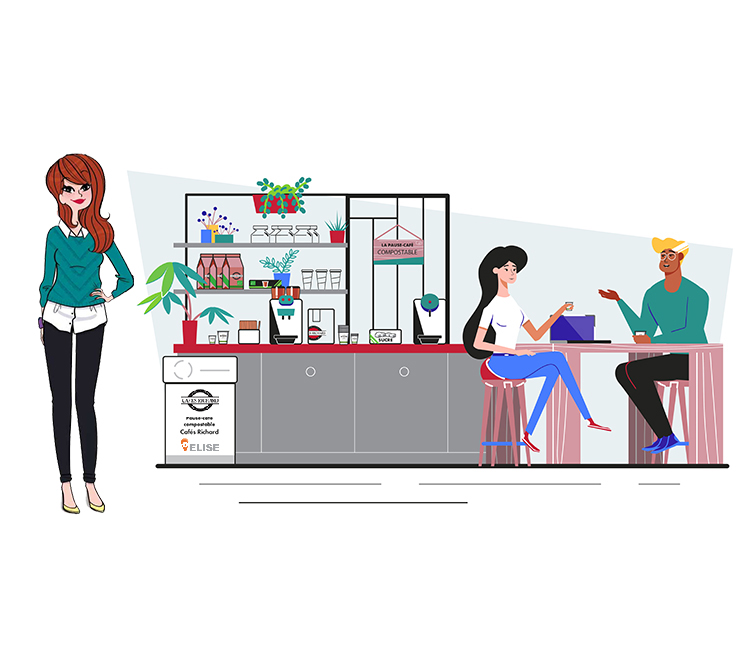 Offrez une pause-café compostable à vos salariés avec ELISE et CAFÉS RICHARD 