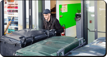 collecte des déchets chez le client